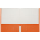 Staples - Porte-document à deux pochettes - format lettre - orange-Peut contenir jusqu'à 100 feuilles de papier de format lettre (50 par pochette)