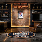 Connor McDavid 20x29 sur toile Oilers Action-V - Toile encadree - 22" x 31"-Dimensions finales: 22.5x31.5