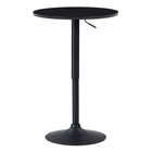 CorLiving - Table de salle à manger à piédestal réglable - Ronde - Noir-8