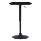 CorLiving - Table de salle à manger à piédestal réglable - Ronde - Noir-8