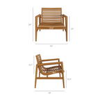 Modway - Hayden Terrasse extérieure Bois de teck Fauteuil - Naturel-Bois de teck massif