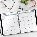 Blueline - 2026 Agenda mensuel Essential 16 mois - 11" x 9-1/16" - Noir - Bilingue-50% de papier recyclé post-consommation