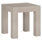 Hudson&Canal - Table d'appoint carrée Langston 22 po de largeur - Blanc aulne-Un design contemporain minimaliste pour votre salon, votre bureau et plus encore