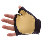 IMPACTO® 502-20 Petit Paire Gant Antichocs, sans doigts, coussinet gel paume/pouce, dos en nylon, paume avec cuir grainé-3