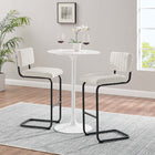 Modway - Parity Boucle Tabourets de bar - Ivoire noir - Ensemble de 2-Chenal Touffé