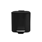 Modern Homes - Poubelle rectangulaire 6 L - noir mat-Format compact de 6 L pour petits espaces
