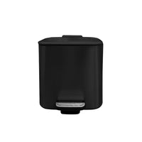Modern Homes - Poubelle rectangulaire 6 L - noir mat-Format compact de 6 L pour petits espaces