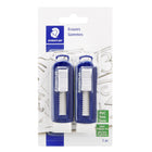 STAEDTLER - 525 Gomme à effacer, manche rétractable - Paquet de 2-Effritement minime