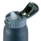 General Supply Goods + Co - Gobelet isotherme - Bleu-Couvercle à paille rabattable pratique pour boire facilement