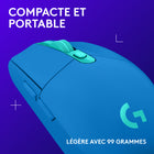 Logitech - Souris optique de jeu sans fil  G305 Lightspeed, bleue-Système de tension de bouton mécanique : les boutons séparés améliorent la cohérence, réduisent la force de clic et offrent des performances nettes et fiables, idéales pour les sessions de gaming intenses