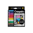 Crayola - Marqueurs à l'acrylique à pointe pinceau - paquet de 10-Marqueurs à l'acrylique à pointe pinceau crayola : comprend 10 marqueurs à l'acrylique à pointe pinceau aux couleurs vives et éclatantes qui ressortent particulièrement bien sur le papier noir, les pages à colorier pour adultes et bien plus