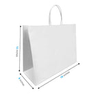 Reliabag - Sac En Papier Avec poignees Torsadees, Blanc, 16 po L X 6 po P X 12 po H, Paquet De 250-Fabrique en papier kraft blanc de qualite superieure avec fond plat renforce.