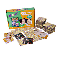 MOJO - Cartes mémoires World Faces-Identifiez les similitudes et les différences des enfants du monde entier en jouant à ce jeu d'association.