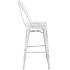Modway - Promenade Tabouret de bar - Blanc-Capsules de pied non marquées