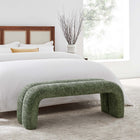 Modway - Dax Chenille de 50,5" Rembourré Banc d’accent - Basil-Rembourrage en mousse dense