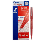 Pilot – Stylos Fineliner – 1,2 mm – Rouge – Paquet de 12  -Ajoute du détail à vos préjets et présentations