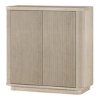 Hudson&Canal - Meuble d'appoint Easton 32 po de largeur - Blanc aulne-La capacité des étagères supérieure et inférieure est de 50 lb, l'étagère du milieu peut supporter 40 lb