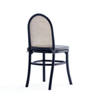 Manhattan Comfort - Lot de 2 chaises de salle à manger Paragon 44,5 cm style industriel chic, rembourrées - noir et gris-Dossier haut rond unique pour le style et le confort