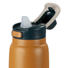 General Supply Goods + Co - Bouteille d’eau – 800 ml — Jaune-Couvercle à paille rabattable pratique pour boire facilement, sans éclaboussures

