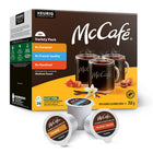 McCafe - Assortiment de cafés aromatisés - Paquet de 24-L’assortiment de cafés aromatisés McCafé est 100 % issu de fermes certifiées Rainforest Alliance, ce qui signifie que nos grains sont cultivés et récoltés avec grand respect et soin pour les gens, la faune et l’environnement
