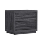 Manhattan Comfort - Table de nuit contemporaine Navis 26" à 2 tiroirs - Gris charbon-Les glissières de tiroir lisses assurent une ouverture et une fermeture sans effort