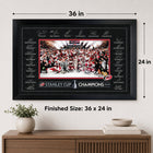 Frameworth - Carolina Hurricanes 24 po H x 36 po l Cadre signature réplique Champions de la Coupe Stanley 2026 - Sous licence officielle LNH/AJLNH-7