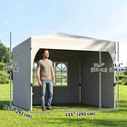 Outsunny - Tente auvent pliante 9.6 pi l x 9.6 pi L avec 3 parois latérales - Installation facile à 1 bouton - Gris clair-Aération supérieure pour une meilleure circulation de l'air et dissipation de la chaleur