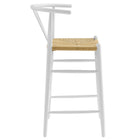 Modway - Amish Tabouret de bar - Blanc-Supports de barre pour les pieds