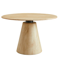 Modway - Sabelle Rond 47 po Bois Table à manger, Naturel-Table ronde à manger de 47 pouces