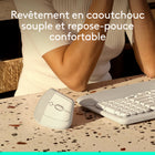 Logitech - Lift Souris Ergonomique Verticale - Blanc-Dites oui au confort : Reposez-vous sur la souris verticale Lift toute la journée, avec une prise en main agréable et un repose-pouce pour toujours plus de confort