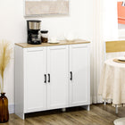 HOMCOM - Buffet moderne 35,4 po L avec rangement - blanc-Utilisation polyvalente comme buffet ou meuble de salon 