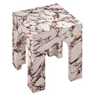 Modway - Valen Carré intérieur - Terrasse extérieure Béton voûté Table d’appoint - Marbre rouge-8
