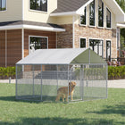 PawHut - Chenil pour chien extérieur 7,5 pi L x 7,5 pi l x 5,7 pi H avec toit et housse imperméable résistante aux UV-Structure solide galvanisée pour une stabilité prête à un usage quotidien 