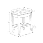 Monarch Specialties - 1261 Tabouret De Bar - Lot de 2/  Simili-Cuir Noir/Expresso - Paquet de 2-5