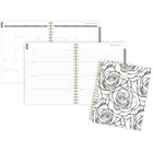 Cambridge - Agenda scolaire hebdomadaire/mensuel rose graphique 2024-2025 - 8 1/2 po x 11 po - noir/blanc - bilingue -12 pages mensuelles avec onglet pour passer rapidement à n'importe quelle date. 