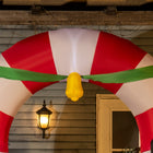 Outsunny - Arche gonflable de bonbons de Noël de 9' avec pingouin - bonhomme de neige - boîte cadeau LED - Blanc-Type : Arche de Noël gonflable en forme de suvre d'orge avec pingouin et bonhomme de neige assis sur des boîtes de cadeaux 