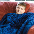 Bouncyband - Couverture sensorielle lestée en polaire douce de 7 lb pour enfants, 56" x 36"-8
