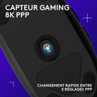 Logitech - Souris de jeu RVB programmable  G203 Prodigy - noire-Personnalisez l’éclairage RVB de la souris gaming G203 via Logitech G HUB avec des couleurs, des préréglages ou vos propres créations. synchronisez-la avec d’autres équipements LIGHTSYNC, faites-la réagir aux changements de couleur de l’écran ou clignoter au rythme de la musique pour une expérience immersive
