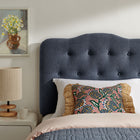 Modway - Annabel Mélange de lin premium Tête de lit jumelée, Denim-5 positions de montage ajustables