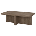 Hudson&Canal - Table basse rectangulaire Boden 44" L - Chêne gris vieilli-Le plateau de table a une capacité de poids de 60 lb