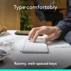 Logitech - Keys-To-Go 2, clavier sans fil portable pour iPad avec protection intégrée - Pale Grey -Utilisez le clavier Bluetooth sans fil Keys-to-Go 2 avec des tablettes et des dispositifs sous Windows, Android, macOS et ChromeOS