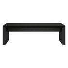 Hudson&Canal - Table basse rectangulaire Oswin , 48 po de largeur, grain noir-La table est fabriquée à partir de matériaux MDF de haute qualité et durables