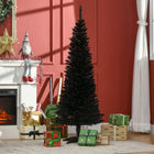 HOMCOM - Arbre de Noël - arbre de Noël fin avec branches réalistes - noir-Des branches réalistes donnent un aspect plein et luxuriant à l'arbre 