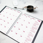 Brownline - 2026 Agenda mensuel Essential 14 mois - 11 po x 8-1/2 po - Noir - Anglais-Noir 