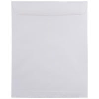 JAM Paper Enveloppes à ouverture au sommet et rabat droit gommé, 11 1/2 x 14 1/2 po, blanches, 100 par paquet-Blanc