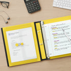 Staples - Reliure Better Binder, 1 1/2 po, jaune-Les anneaux en D se ferment solidement, permettant aux pages de se tourner facilement