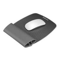 Fellowes - Repose-poignet basculant série I-Spire, gris-Conception elliptique offrant un basculement sans effort pour un confort accru lors de l'utilisation de la souris
