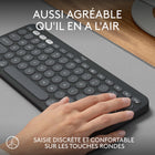 Logitech - Pebble Keys 2 K380s clavier sans fil Bluetooth multidispositif, raccourcis personnalisables, fin et portable - Graphite-Frappe confortable: avec ses touches rondes incurvées, le clavier discret Pebble Keys 2 K380s vous offre une frappe facile, confortable, familière et semblable à celle d'un ordinateur portable
