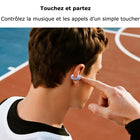 MyBat - Écouteurs Open-Ear echelon Echo - Violet-Étanchéité IPX5 - Résiste à la sueur, à la pluie et à un usage actif