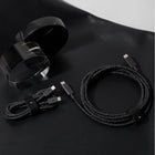 Native Union - Belt USB-C to USB-C 1.2m Cable - Cosmos Black-Pour téléphones et tablettes Type-C. Restez sans enchevêtrement avec le bracelet en cuir véritable